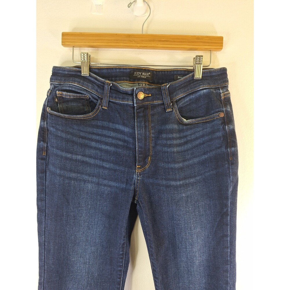JUDY BLUE Elsy Whiskered Bootcut Jeans Sz 13/31 Stretch Casual Bohemian Western - Picture 5 of 9